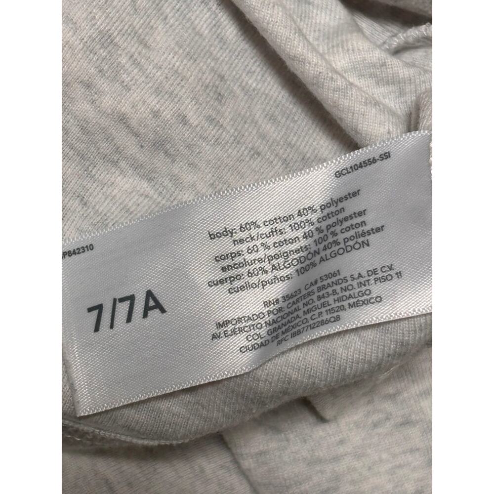 Carter's Boys Pizza Pajama set Snug Fit Long Sleeve Pants Gray/Blue 7 7A - Picture 4 of 9